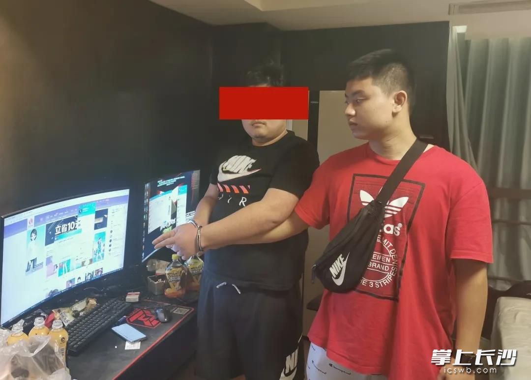嫌疑人舒某在一電競旅館內(nèi)被抓獲,。通訊員 李雨雁 供圖