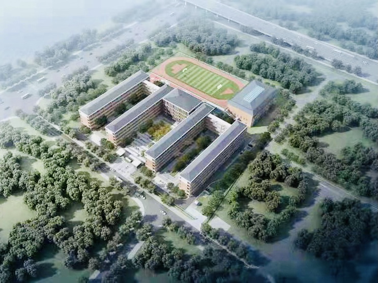 清水塘前進小學(xué)俯瞰效果圖,。