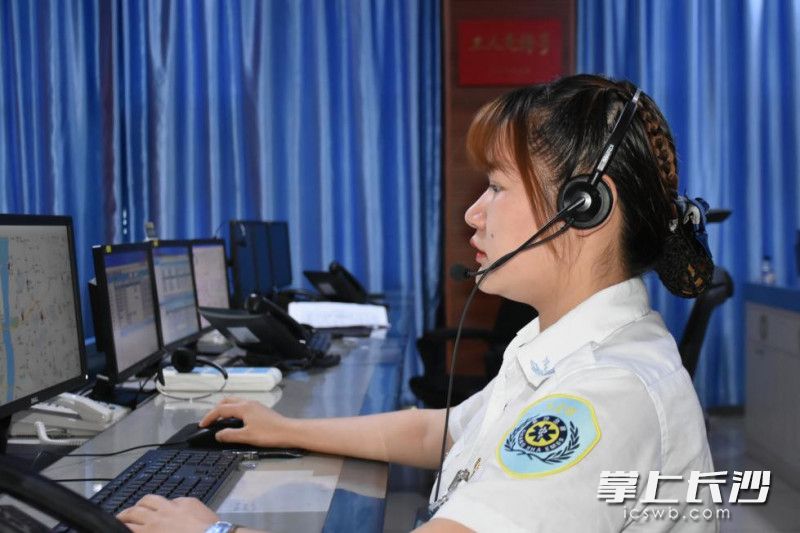 長沙市120急救中心調(diào)度員湯瀟,。   受訪者供圖