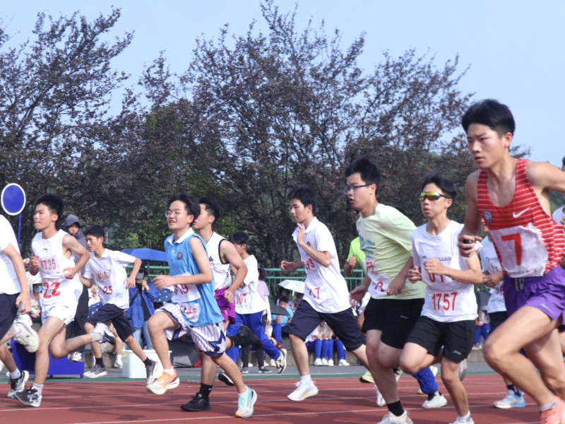 賽場上，選手們朝氣蓬勃,，竭盡全力爭取好成績,。