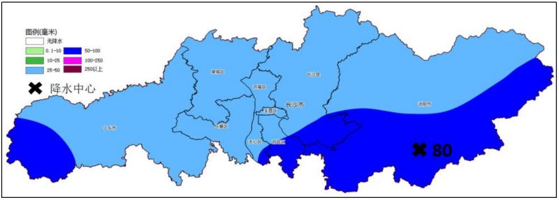 27日8時(shí)-28日8時(shí)降水量預(yù)報(bào)（單位：毫米）