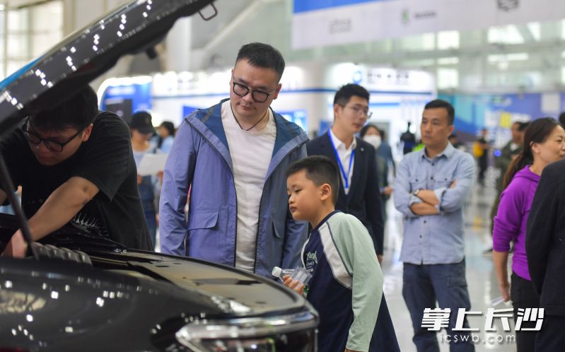 市民興致勃勃逛湖南車(chē)展,。      長(zhǎng)沙晚報(bào)全媒體記者 鄒麟 攝