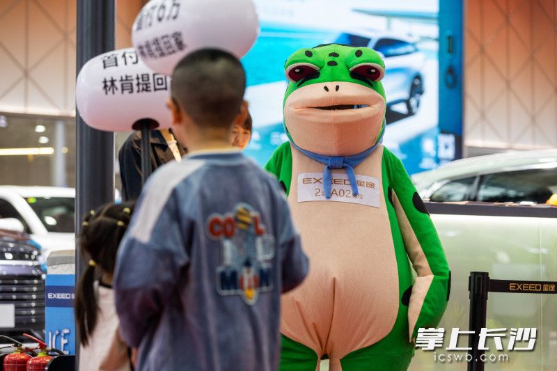 2024湖南車展里的可愛元素,。  均為長沙晚報全媒體記者董陽攝