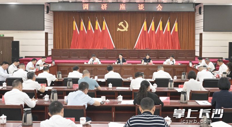 吳桂英主持召開調(diào)研座談會。