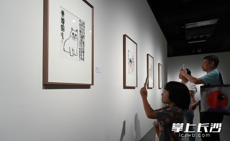 9月21日，“不一定是這 不一定是那——何立偉,、林樂(lè)倫作品展”在長(zhǎng)沙美術(shù)館開(kāi)幕,，市民們正在觀看展覽。長(zhǎng)沙晚報(bào)全媒體記者 鄒麟 攝
