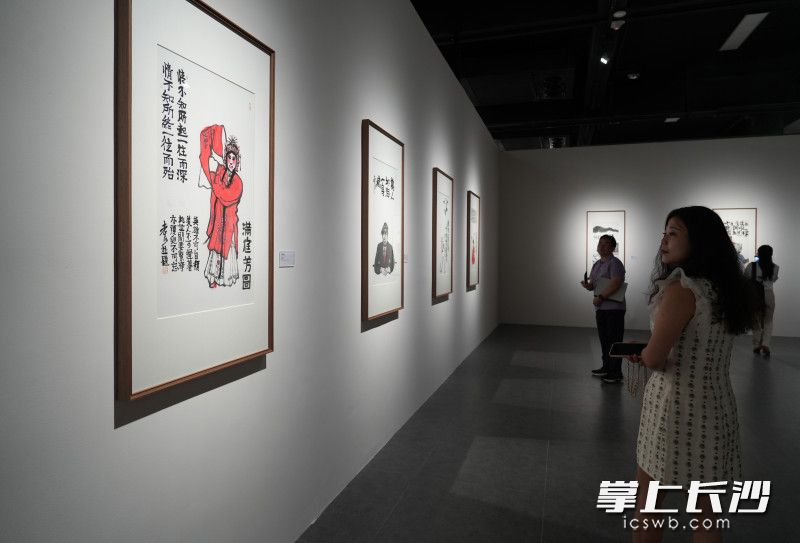 9月21日,，“不一定是這 不一定是那——何立偉、林樂(lè)倫作品展”在長(zhǎng)沙美術(shù)館開(kāi)幕,，市民們正在觀看展覽,。長(zhǎng)沙晚報(bào)全媒體記者 鄒麟 攝