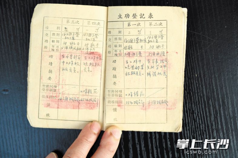 立功登記表。