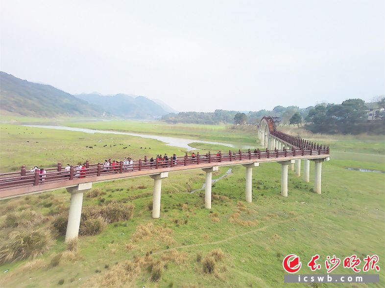 在寧鄉(xiāng)市巷子口鎮(zhèn)官山村南軒文化園,，蜿蜒曲折的官步橋最令人流連,。長沙晚報全媒體記者 張禹 通訊員 李向 攝影報道